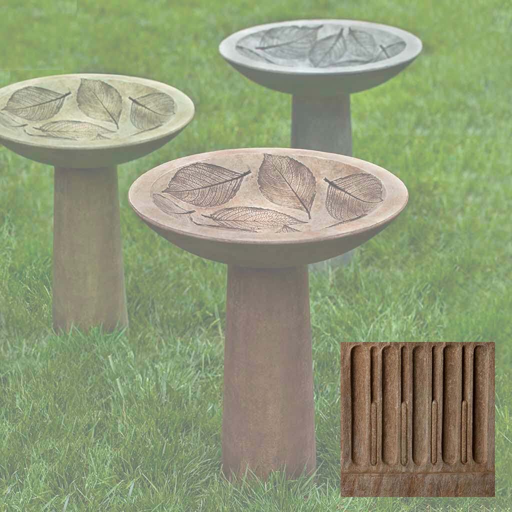Campania Hydrangea Leaf Birdbath - B-160