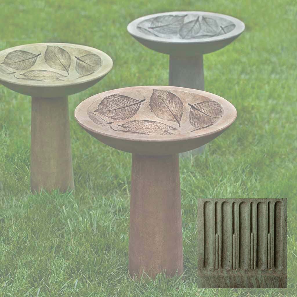 Campania Hydrangea Leaf Birdbath - B-160