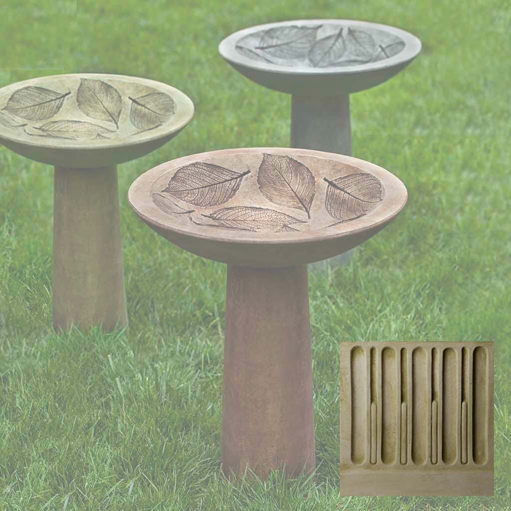 Campania Hydrangea Leaf Birdbath - B-160