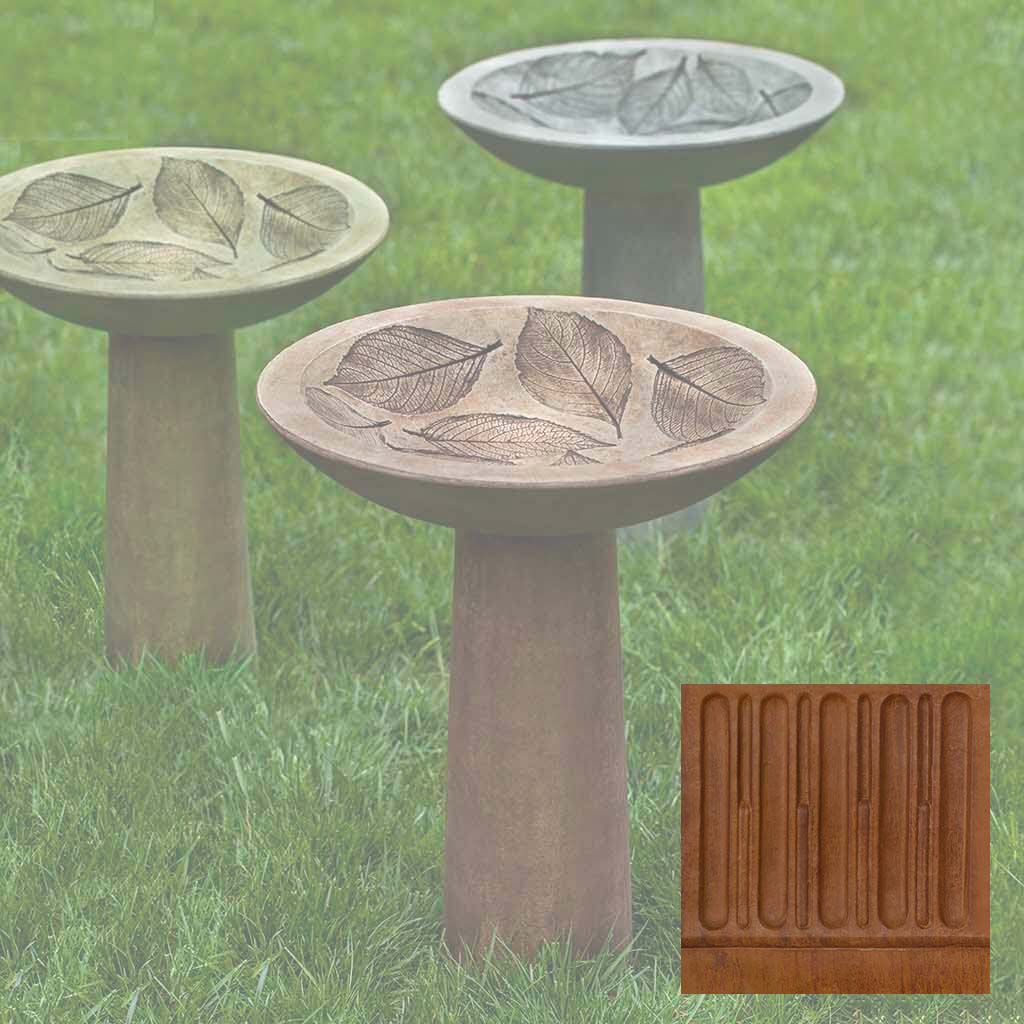 Campania Hydrangea Leaf Birdbath - B-160