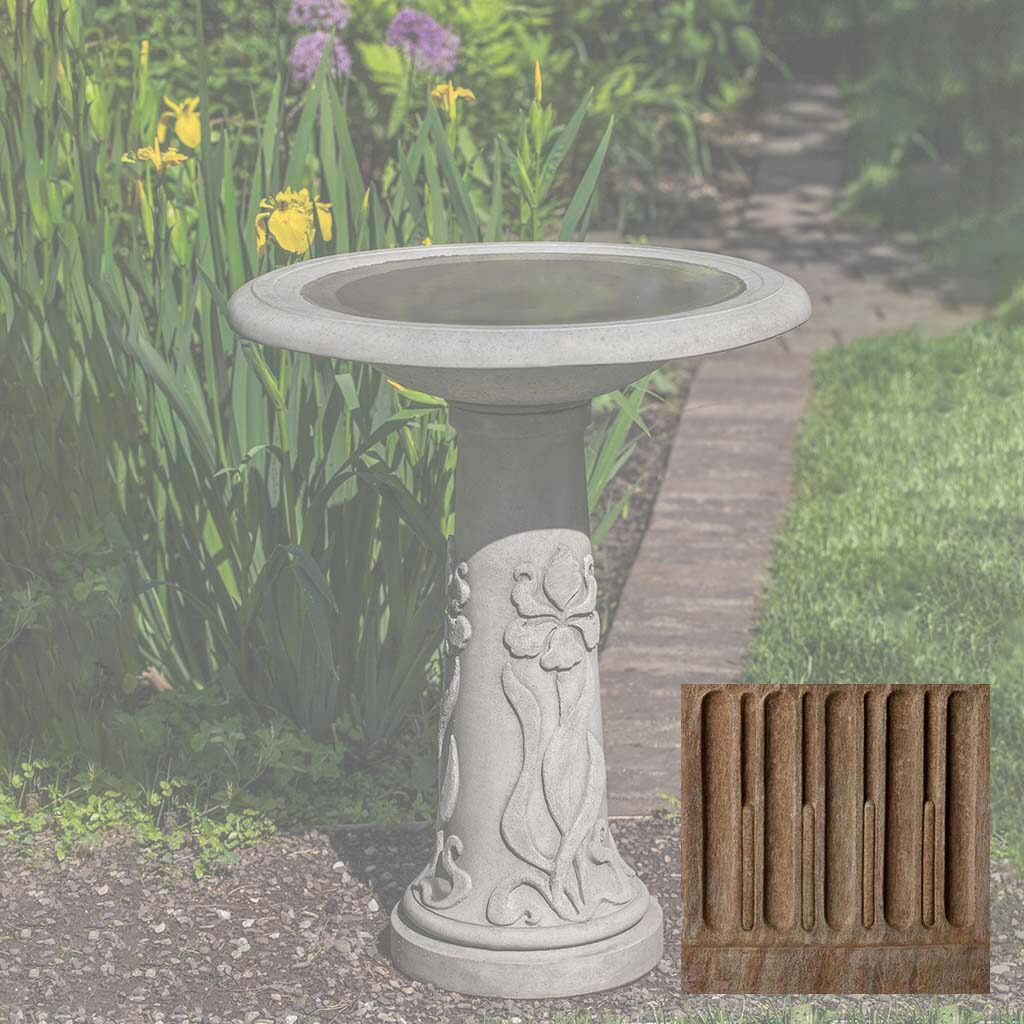 Campania Iris Birdbath - B-171