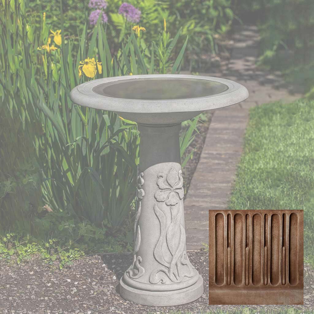 Campania Iris Birdbath - B-171