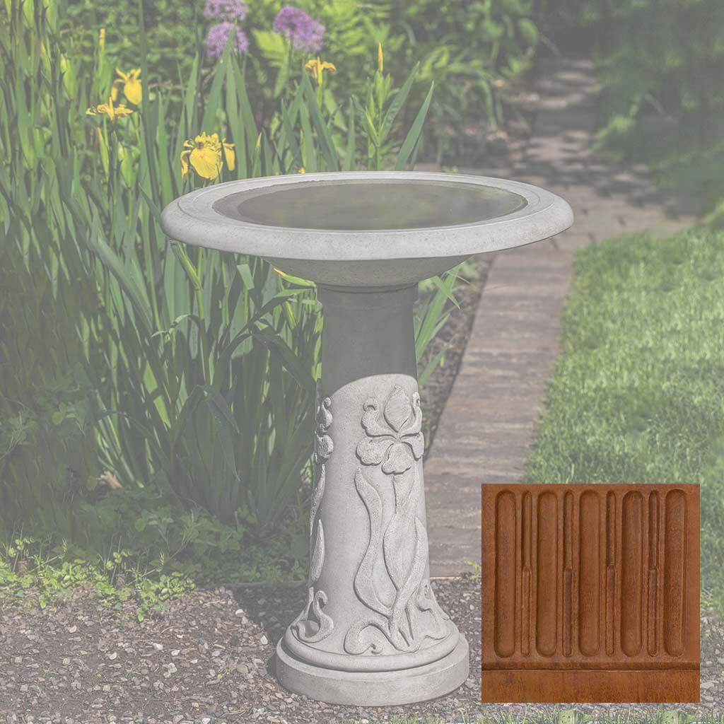 Campania Iris Birdbath - B-171