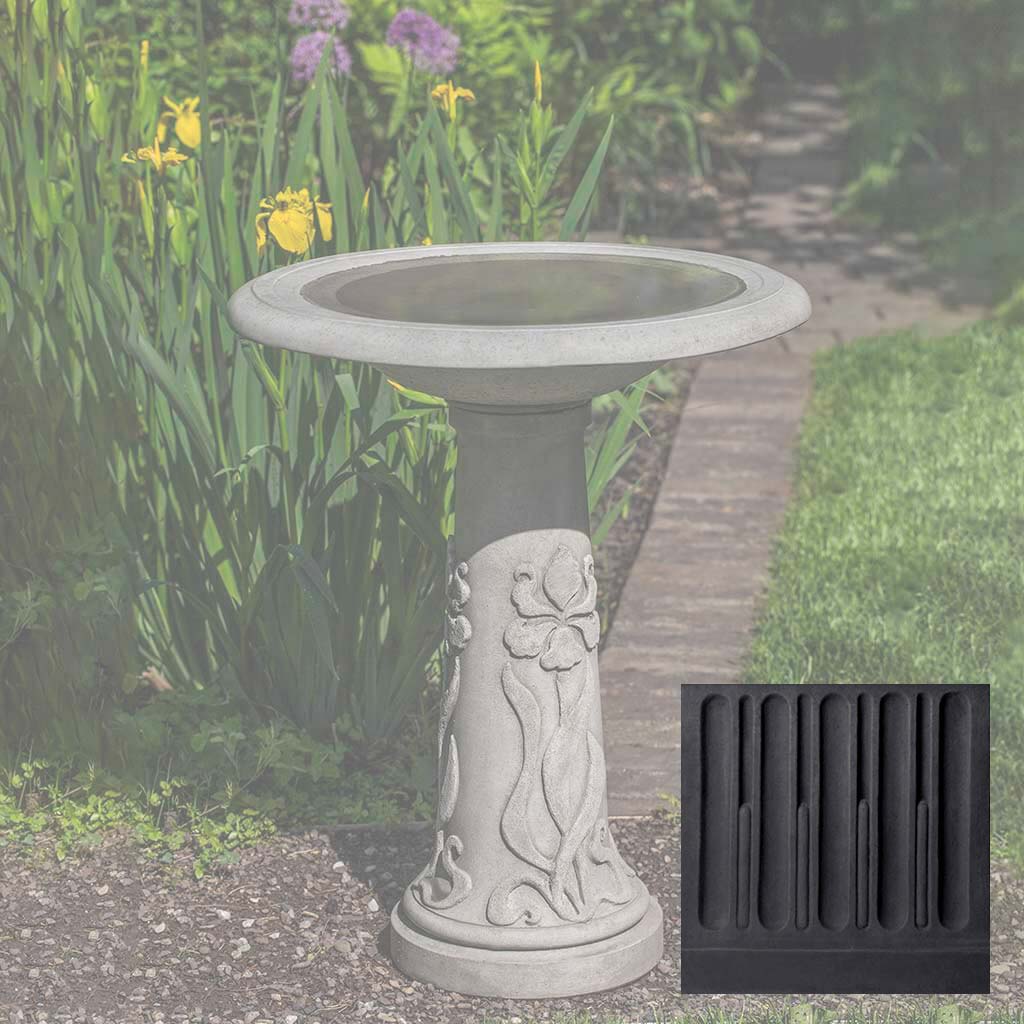 Campania Iris Birdbath - B-171