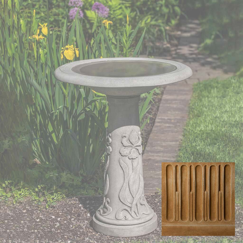 Campania Iris Birdbath - B-171