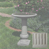 Campania Williamsburg Boxwood Garden Birdbath - B-176