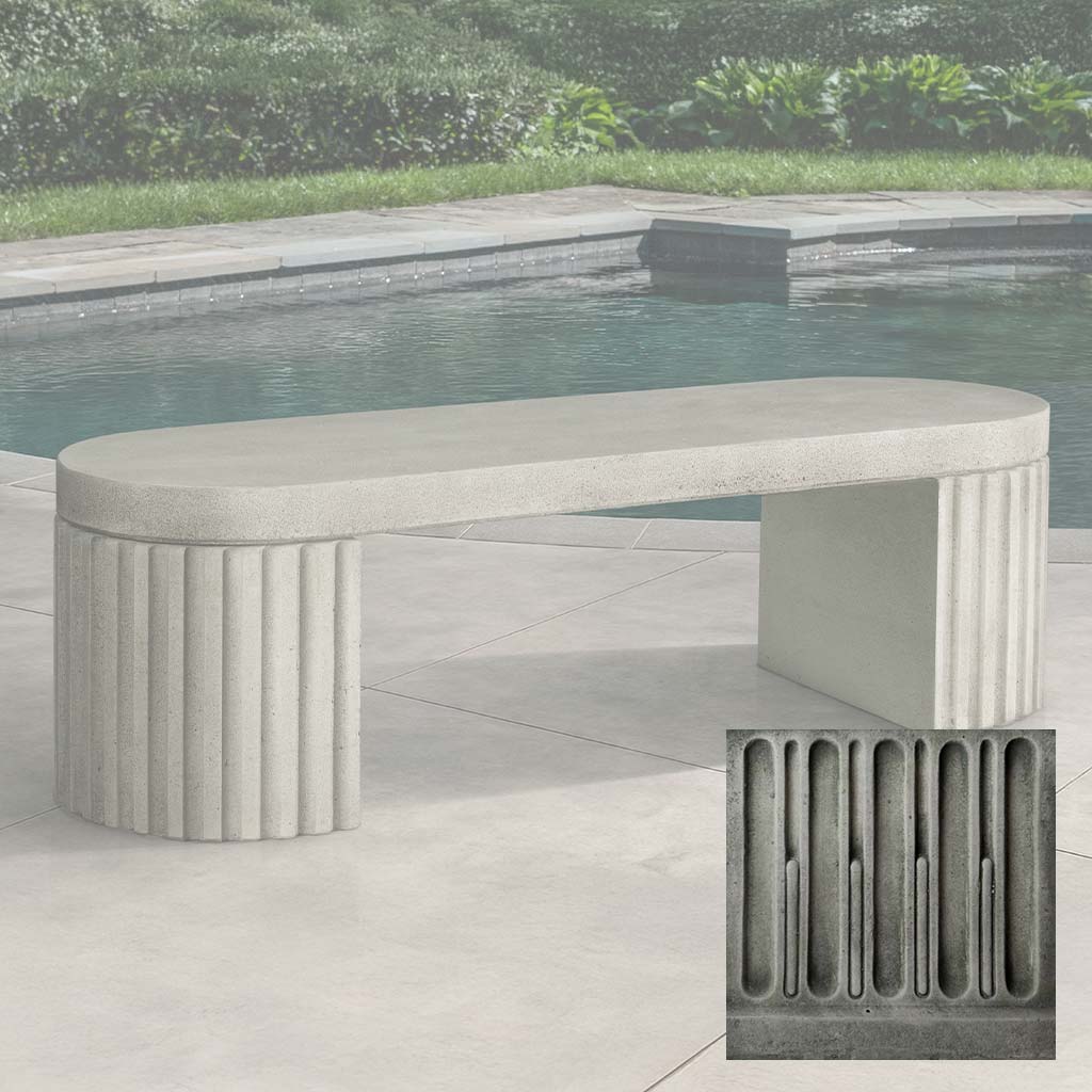 Campania Dorchester Fluted Bench - BE-155