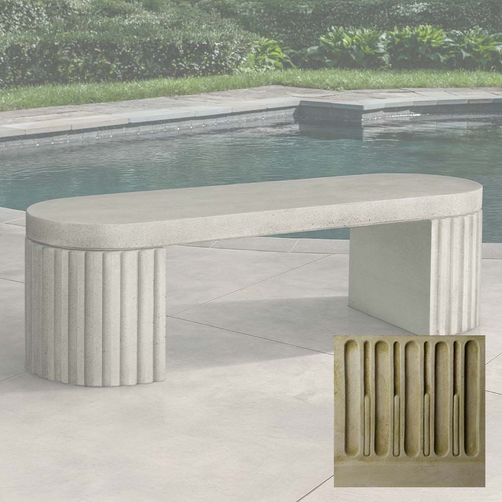 Campania Dorchester Fluted Bench - BE-155