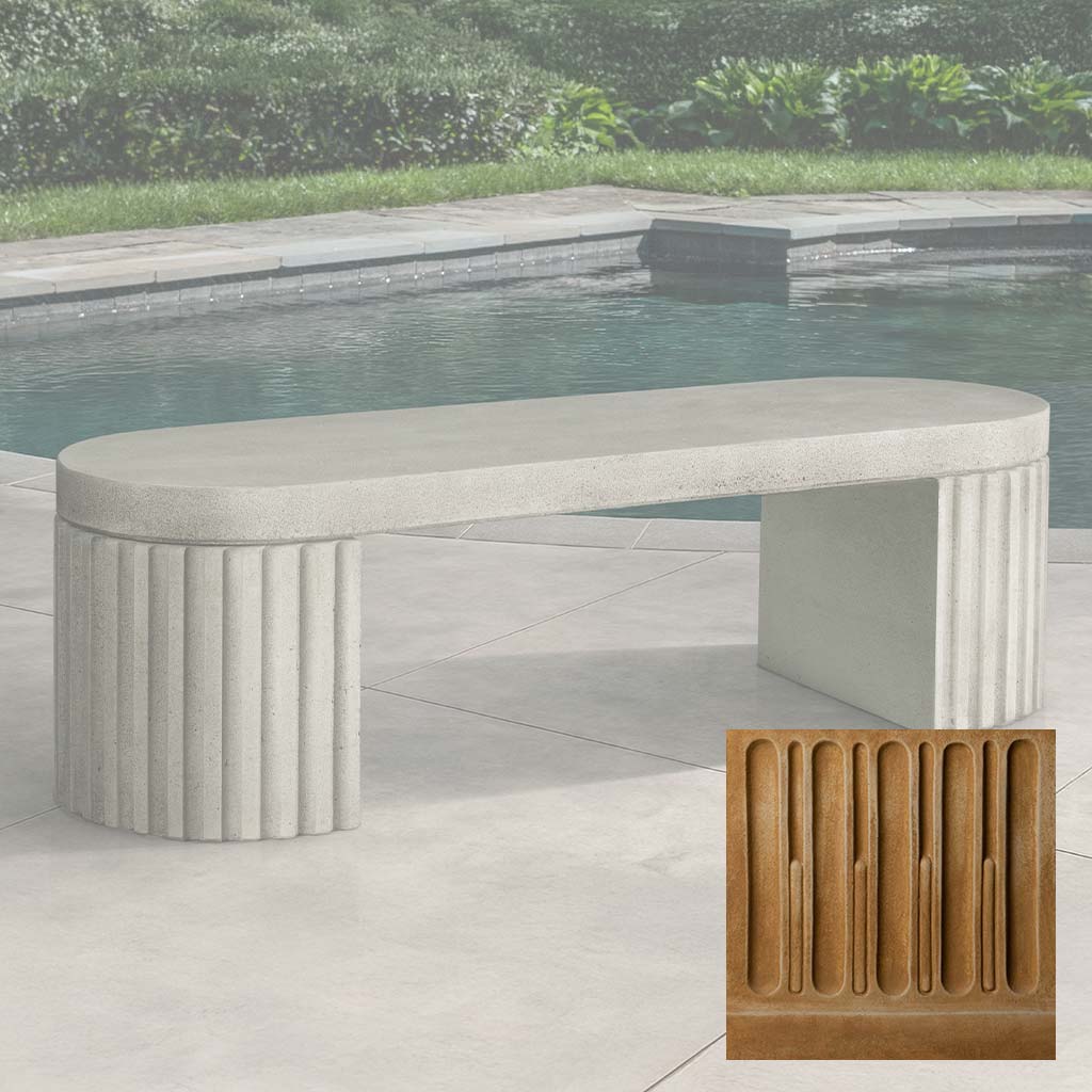 Campania Dorchester Fluted Bench - BE-155