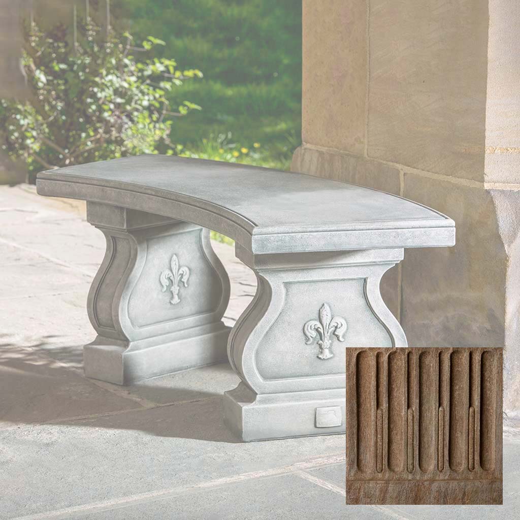 Campania Fleur De Lys Curved Bench - BE-120