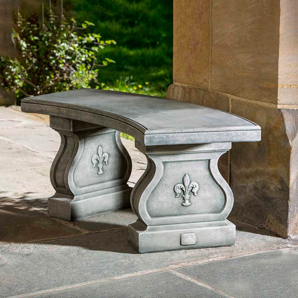 Campania Fleur De Lys Curved Bench - Thumbnail 2