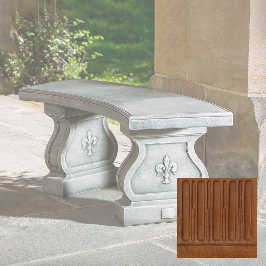 Campania Fleur De Lys Curved Bench - BE-120