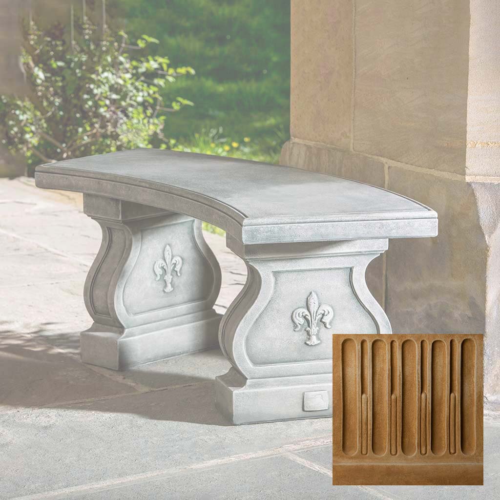 Campania Fleur De Lys Curved Bench - BE-120