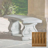 Campania Fleur De Lys Curved Bench - BE-120