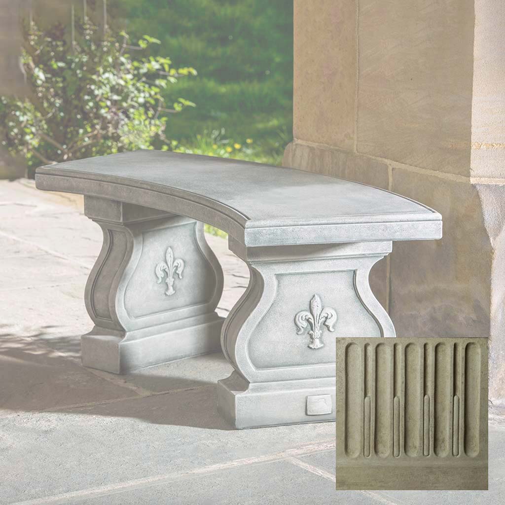 Campania Fleur De Lys Curved Bench - Thumbnail 3