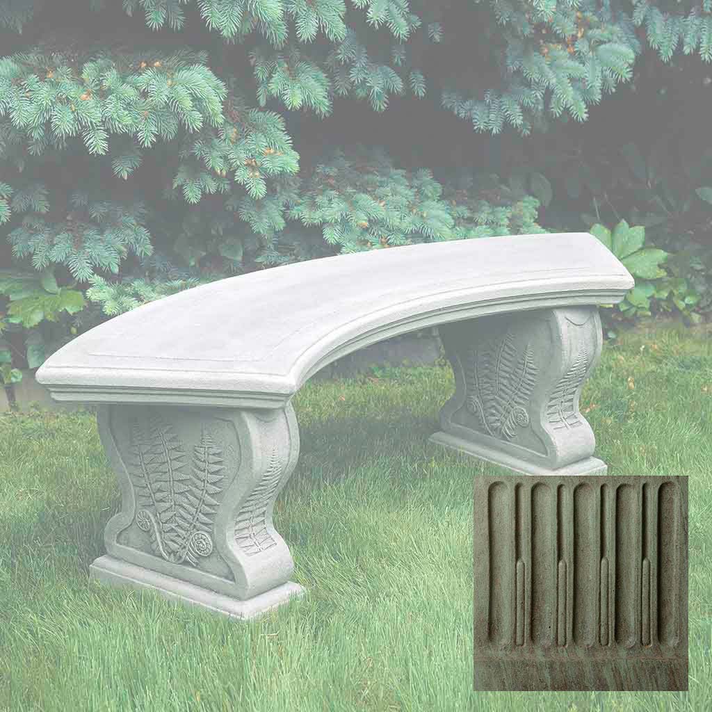 Campania Curved Woodland Ferns Bench - BE-21