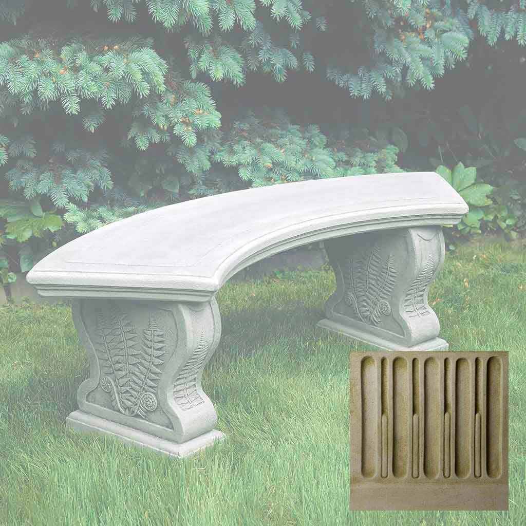 Campania Curved Woodland Ferns Bench - BE-21