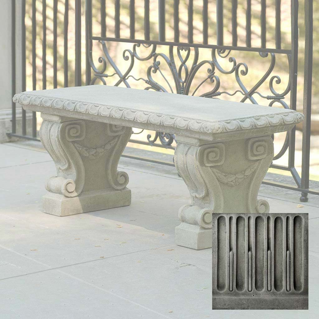 Campania Longwood Main Fountain Garden Bench - BE-33