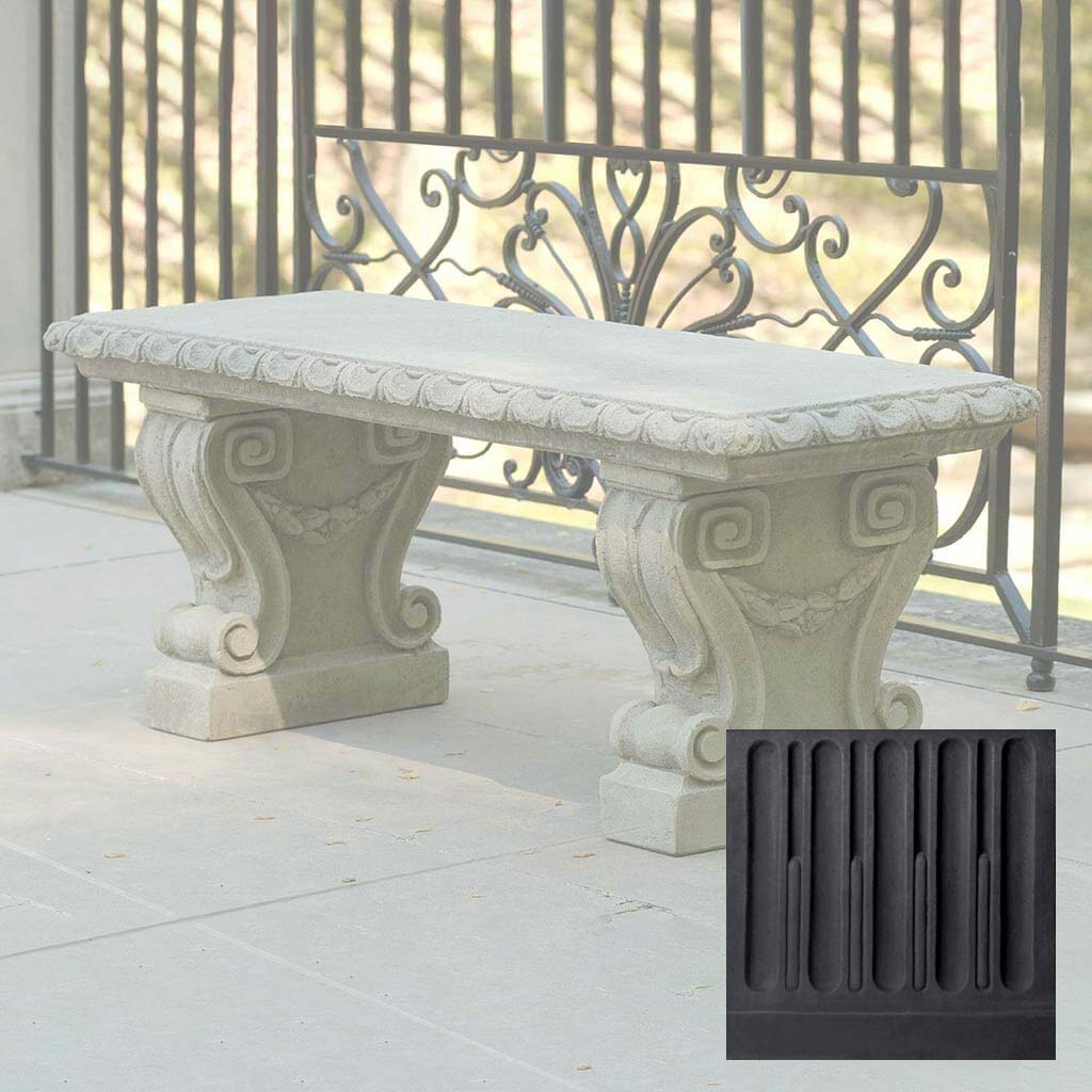 Campania Longwood Main Fountain Garden Bench - BE-33