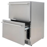 Blaze 23.5-In 5.1 Cu. Ft. Outdoor Rated Double Drawer Refrigerator - BLZ-SSRF-DBDR5.1