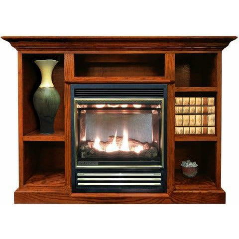 Buck 1127 Vent Free Gas Stove with Prestige Mantel Combo NV 11272LPPRES