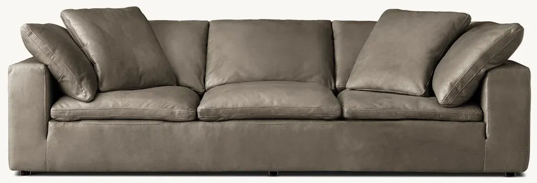 RH Cloud Modular Leather 3-Piece Sofa