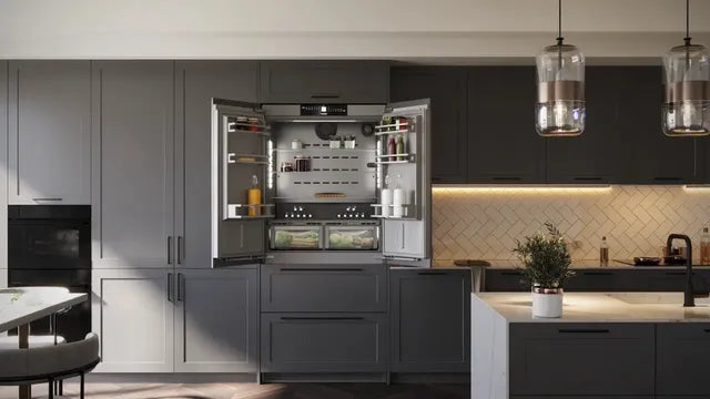 Liebherr HCB2092 36 inch Integrated French Door Refrigerator with 18.9 cu. ft. Capacity, LED Light Column, Duo Cooling, BioFresh, Ice Maker, in Panel Ready