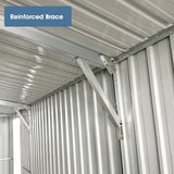 [13x19FT] Extra Large Premium Heavy Duty UV Resistant Metal Garage Shed