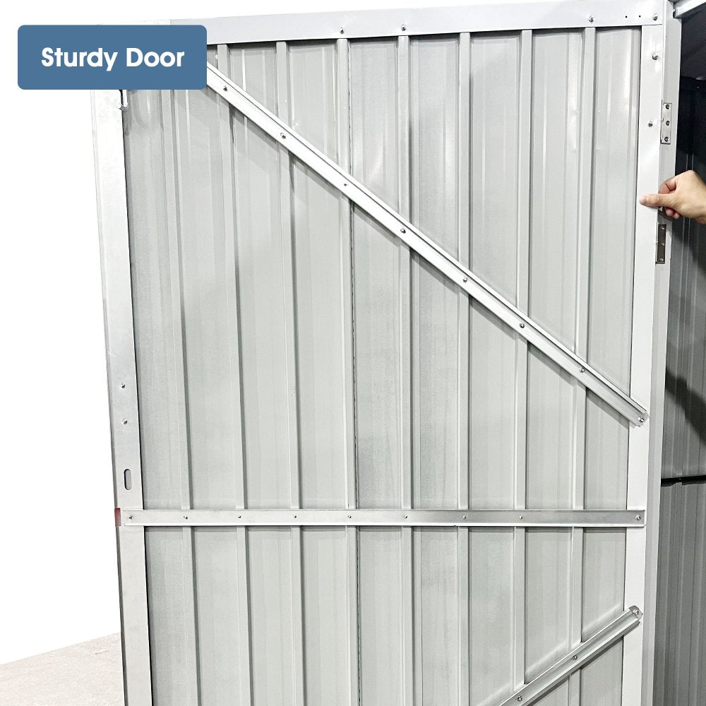 [13x19FT] Extra Large Premium Heavy Duty UV Resistant Metal Garage Shed