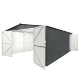 [13x19FT] Extra Large Premium Heavy Duty UV Resistant Metal Garage Shed