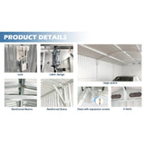 [13x19FT] Extra Large Premium Heavy Duty UV Resistant Metal Garage Shed