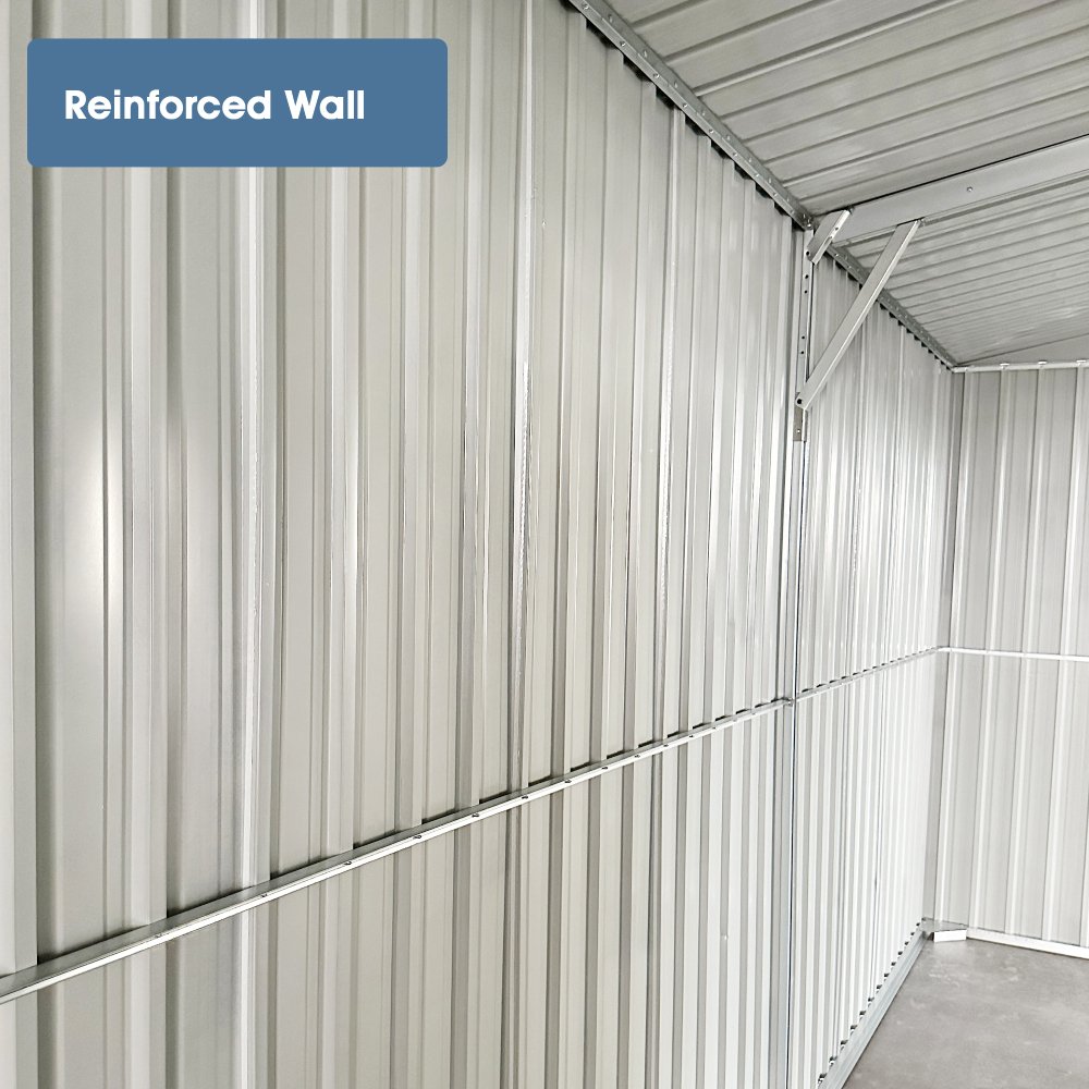 [13x19FT] Extra Large Premium Heavy Duty UV Resistant Metal Garage Shed