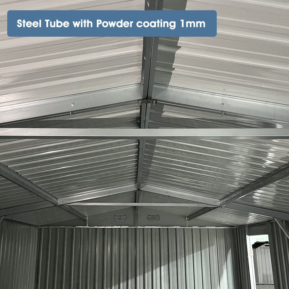 [13x19FT] Extra Large Premium Heavy Duty UV Resistant Metal Garage Shed