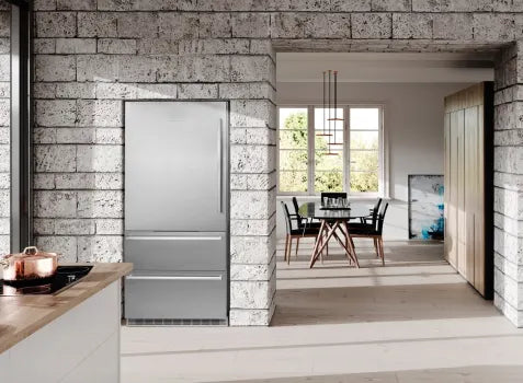 Liebherr CS2091 36 inch Freestanding Bottom Freezer Refrigerator with 19.5 cu. ft. Capacity, DuoCooling, LED Lighting, Telescopic Rails, Ice Maker, Energy Star, Star K, in Stainless Steel