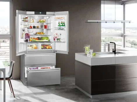 Liebherr CS2092 36 inch French Door Refrigerator with 19.5 cu. ft. Capacity, LED Lighting, Duo Cooling, Ice Maker, in Stainless Steel