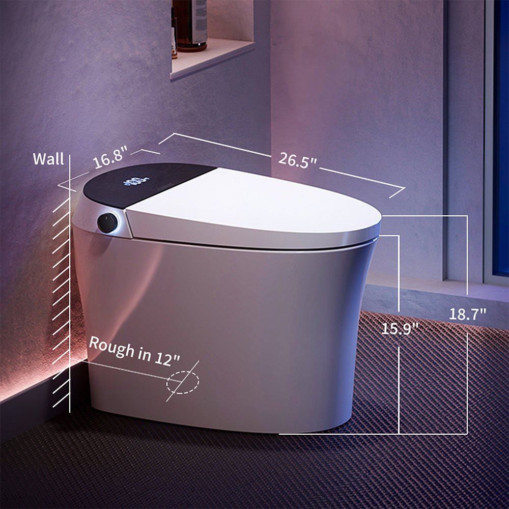 CNS Premium Smart Tankless Bidet Toilet W/ Auto Open & Close Lid (95371482)