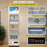 Commercial 11 Cu.Ft Merchandiser Refrigerator Beverage Cooler Fridge, 76.8'' (93625140)