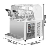 Commercial Double Frozen Daiquiri Slushy Drink Maker Machine, 6L