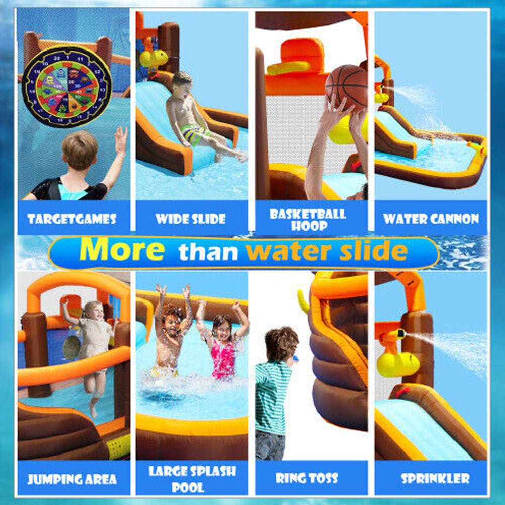 Commercial Inflatable Kids Bounce House W/ Water Slide & Blower, 23FT (96708451)