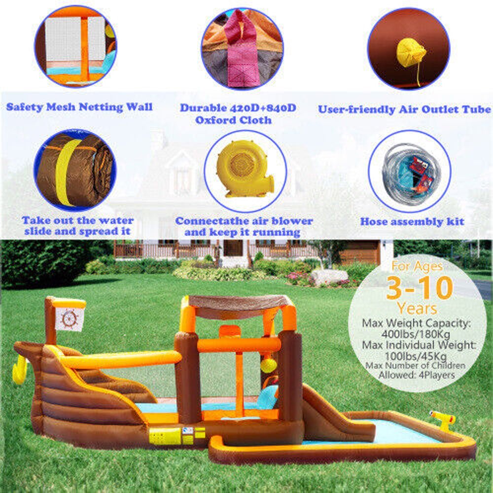 Commercial Inflatable Kids Bounce House W/ Water Slide & Blower, 23FT (96708451)