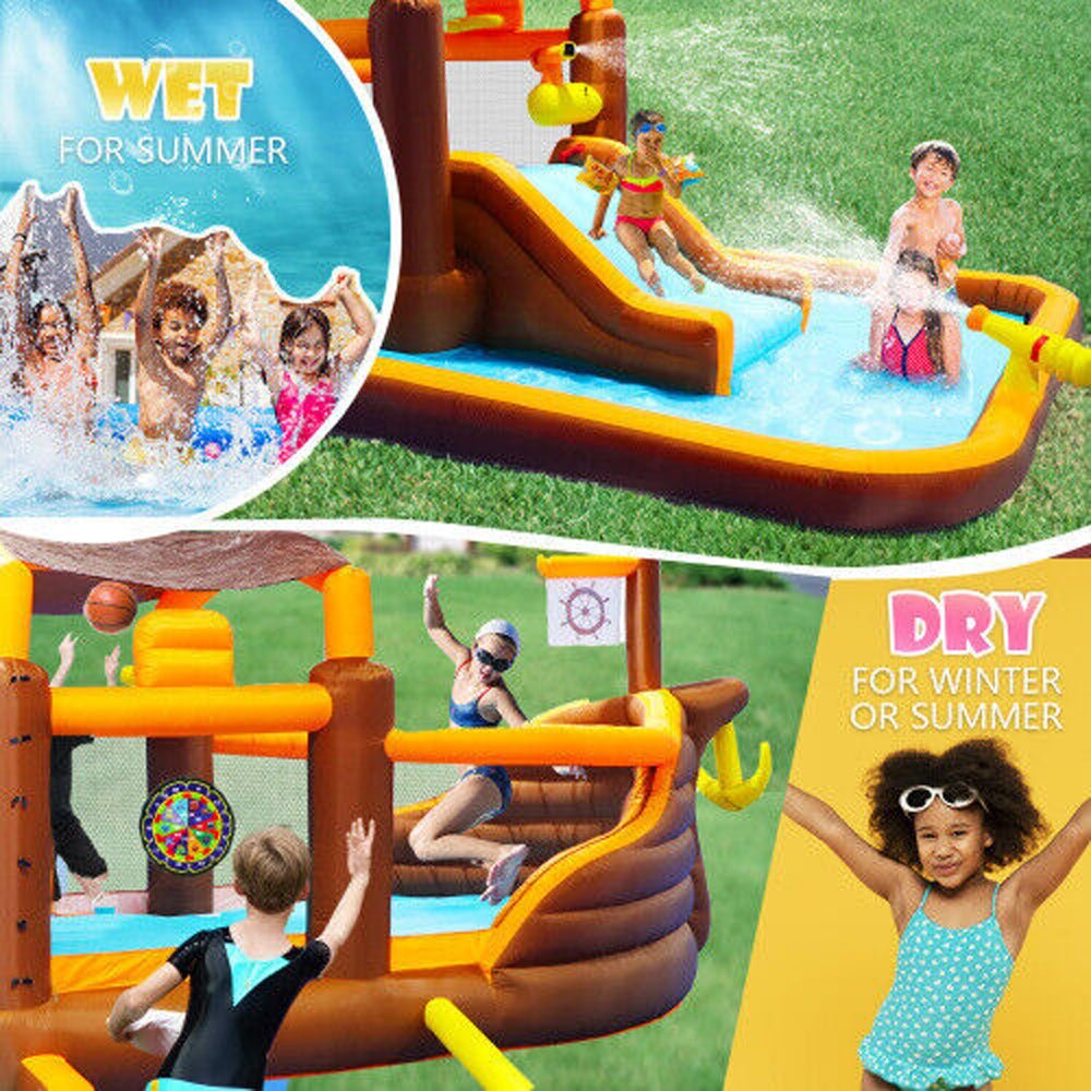 Commercial Inflatable Kids Bounce House W/ Water Slide & Blower, 23FT (96708451)