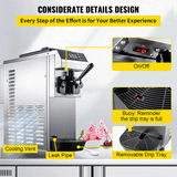 Commercial Single Flavor Soft Serve Ice Cream Machine Maker, 13L/H (94784035)