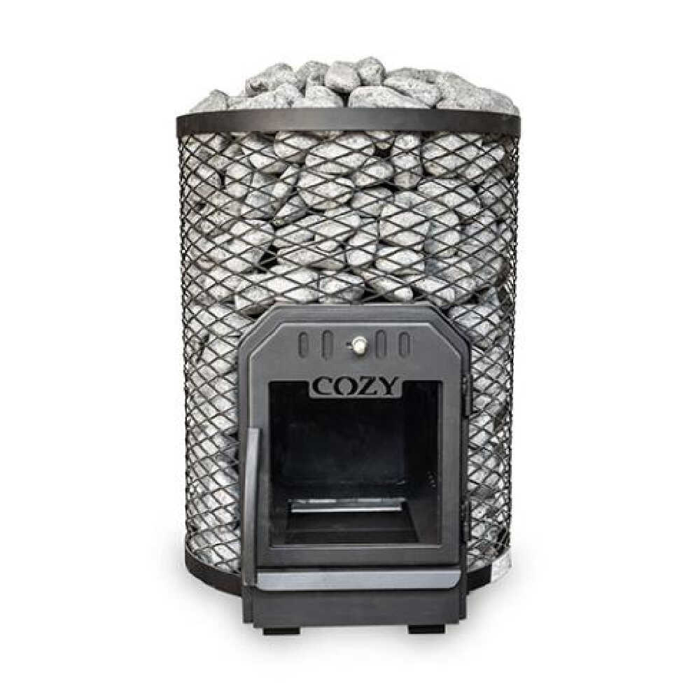 Cozy Heat O Floor Mount Wood-Burning Sauna Stove With Sauna Stones [COZY O-TW] (SAK19475)