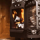 Cozy Heat O Thru-Wall Wood Burning Sauna Stove With Sauna Stones [COZY O-TW] (SAK93612)