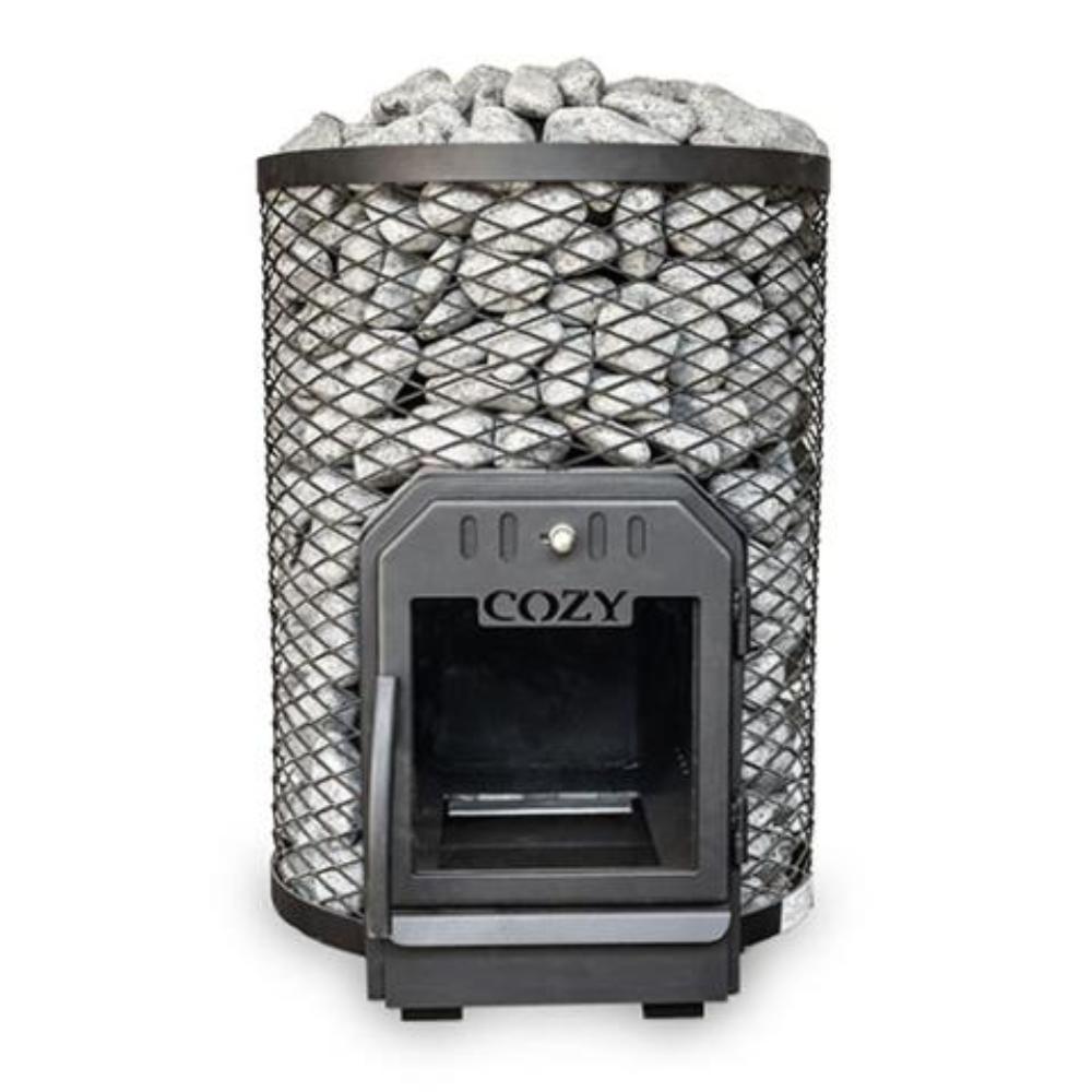 Cozy Heat O Thru-Wall Wood Burning Sauna Stove With Sauna Stones [COZY O-TW] (SAK93612)