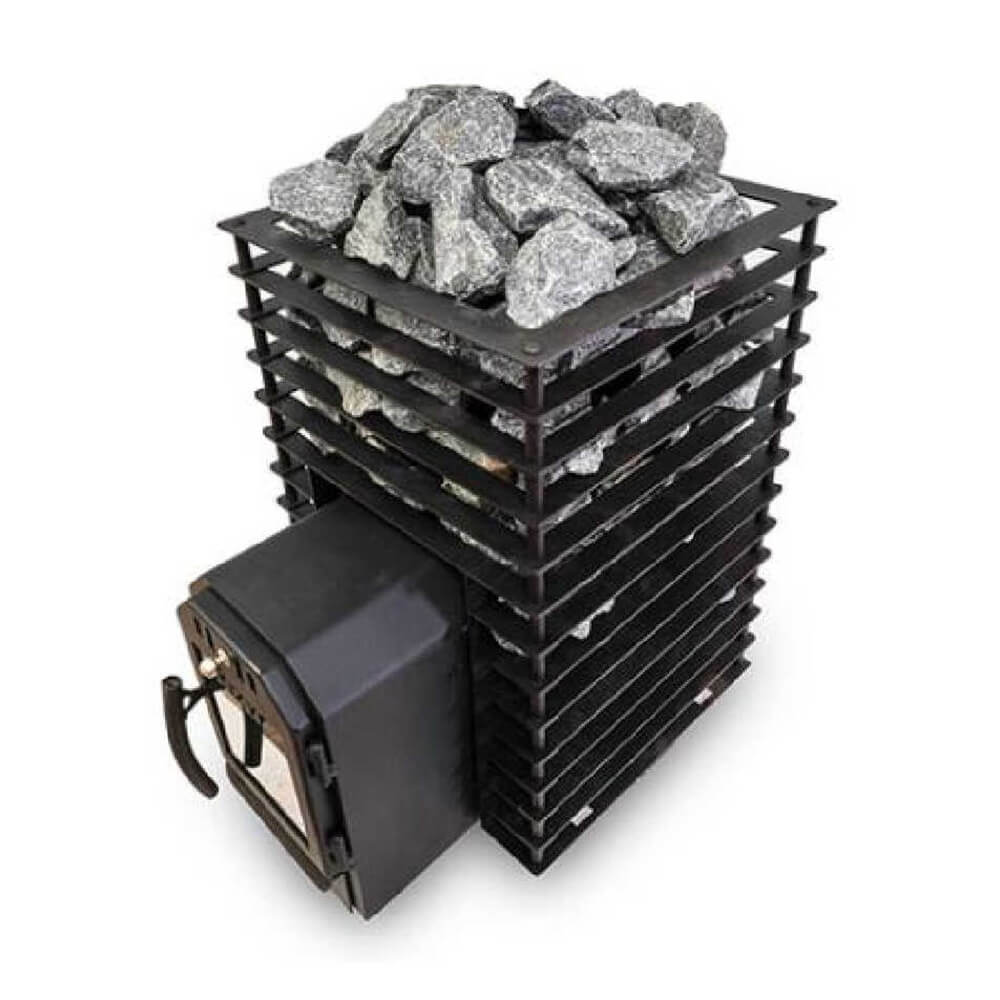 Cozy Heat Quattro Thru-Wall Square Style Sauna Stove With Sauna Stones [COZY QUATTRO TW] (SAK81754)