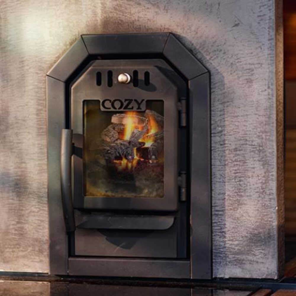 Cozy Heat SW Thru-Wall Wood Burning Sauna Stove With Sauna Stones [COZY SW-TW] (SAK69342)