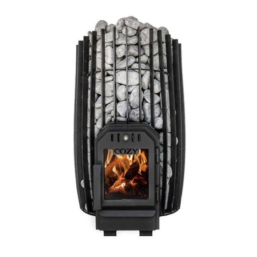 Cozy Heat SW Thru-Wall Wood Burning Sauna Stove With Sauna Stones [COZY SW-TW] (SAK69342)