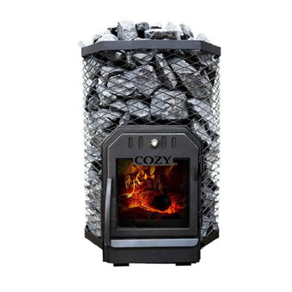 Cozy Heat Wood-Burning Floor Mount Sauna Stove With Chimney Kit And Sauna Stones [COZY] (SAK57382)