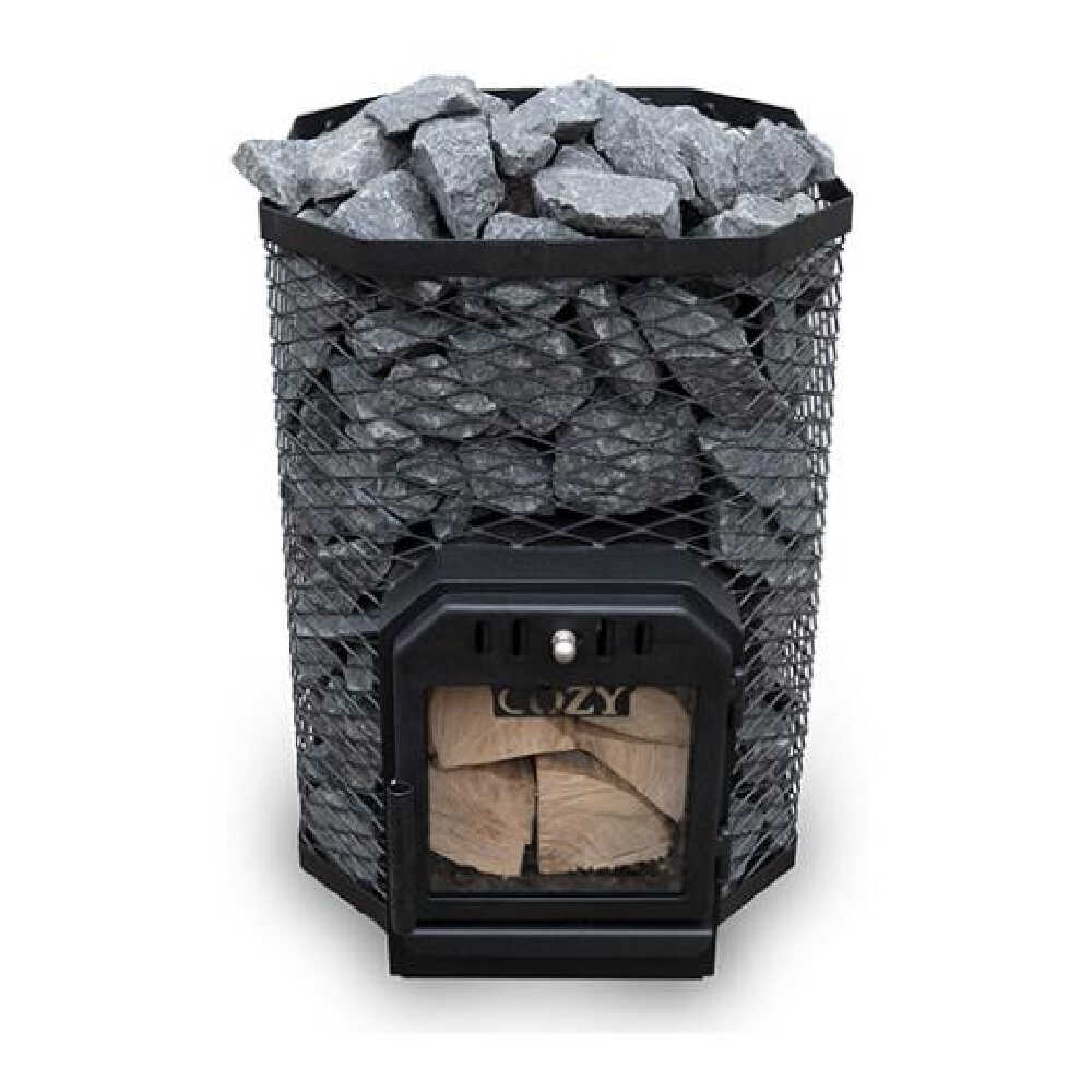 Cozy Heat Wood-Burning Floor Mount Sauna Stove With Chimney Kit And Sauna Stones [COZY] (SAK57382)